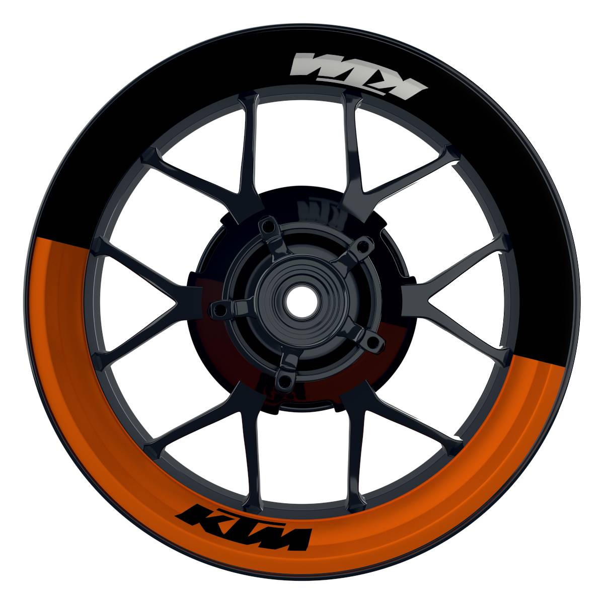 Felgenaufkleber KTM premium Halb halb