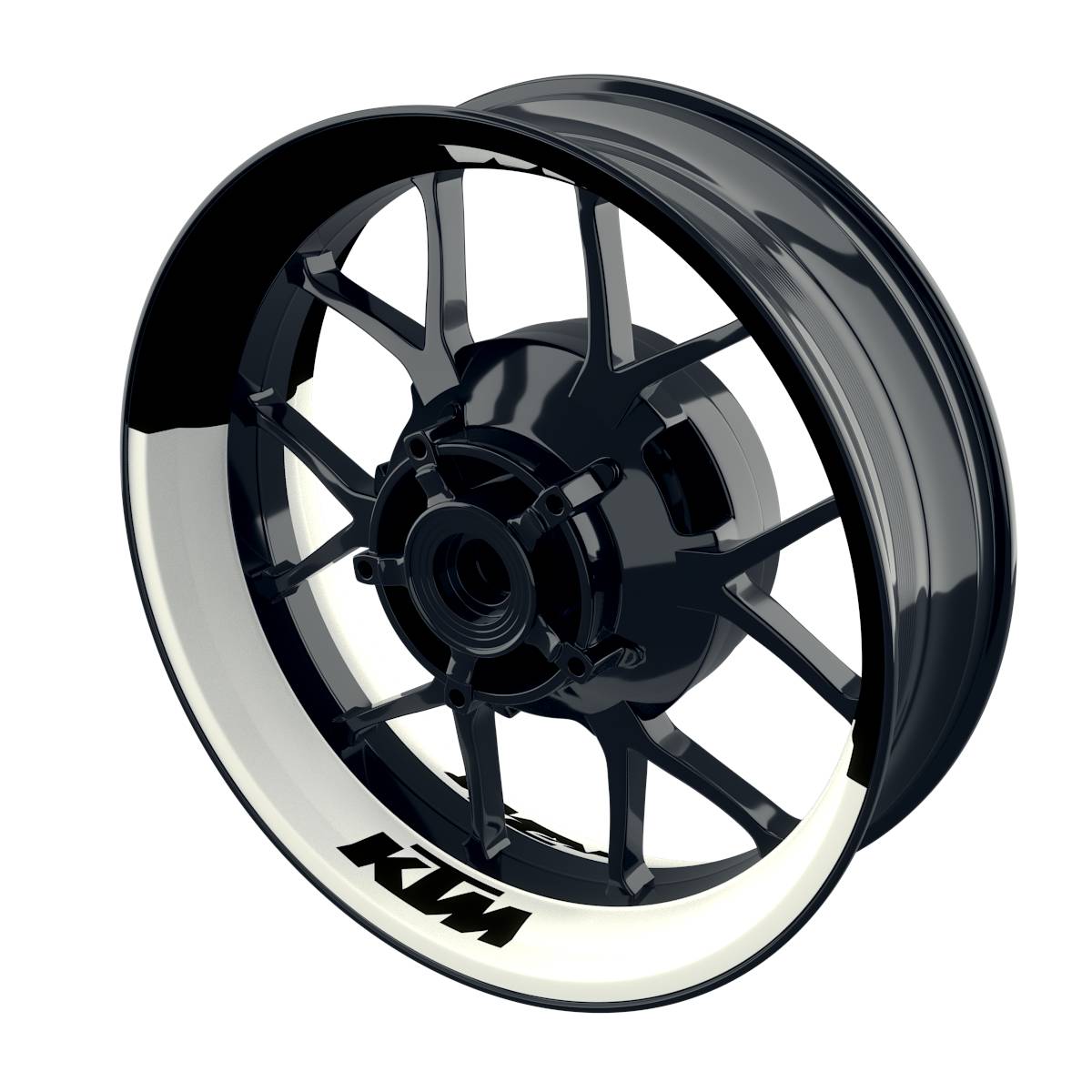 Motorrad Felgenaufkleber 360 Spin - KTM Halb halb