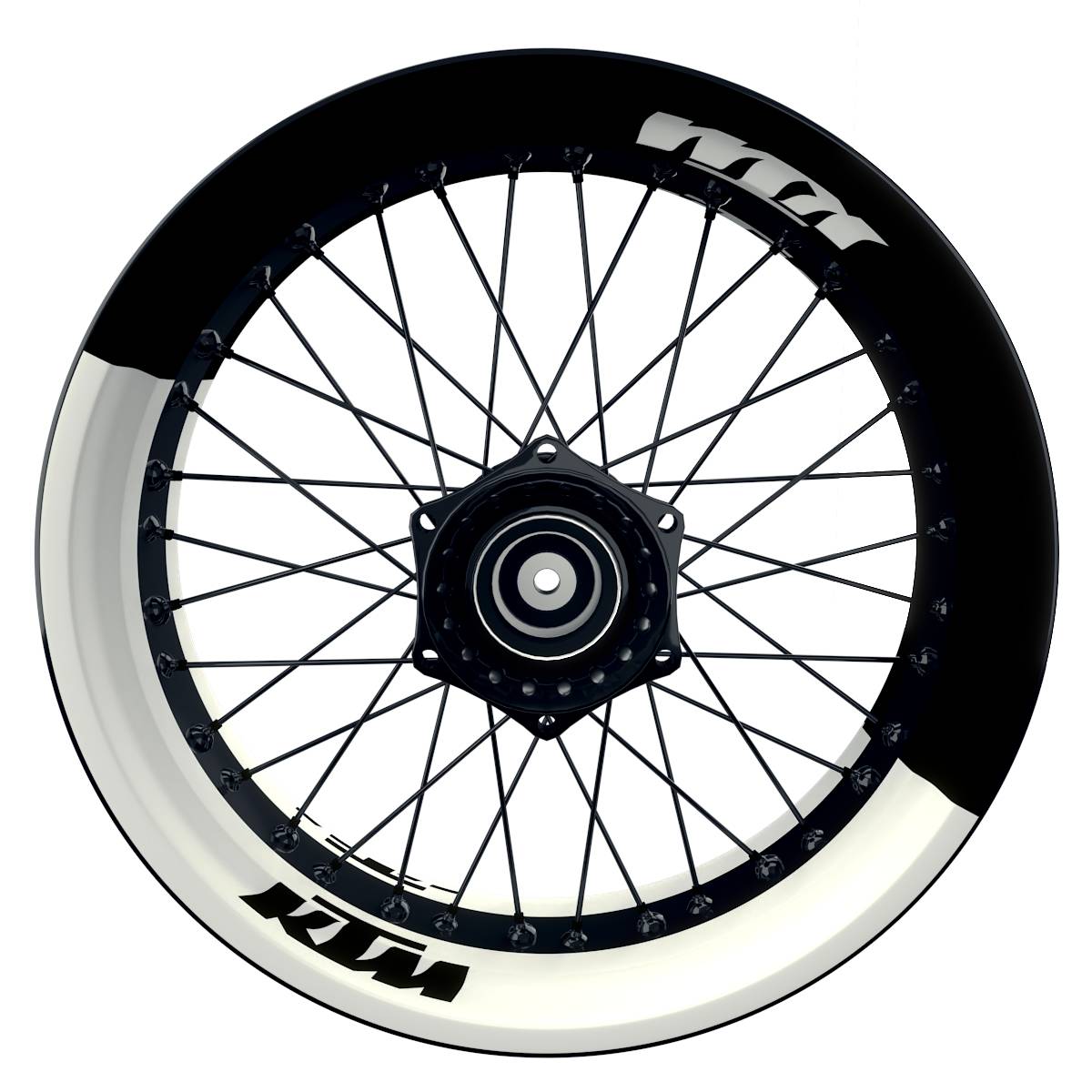 Motorrad Felgenaufkleber 360 Spin - KTM Halb halb