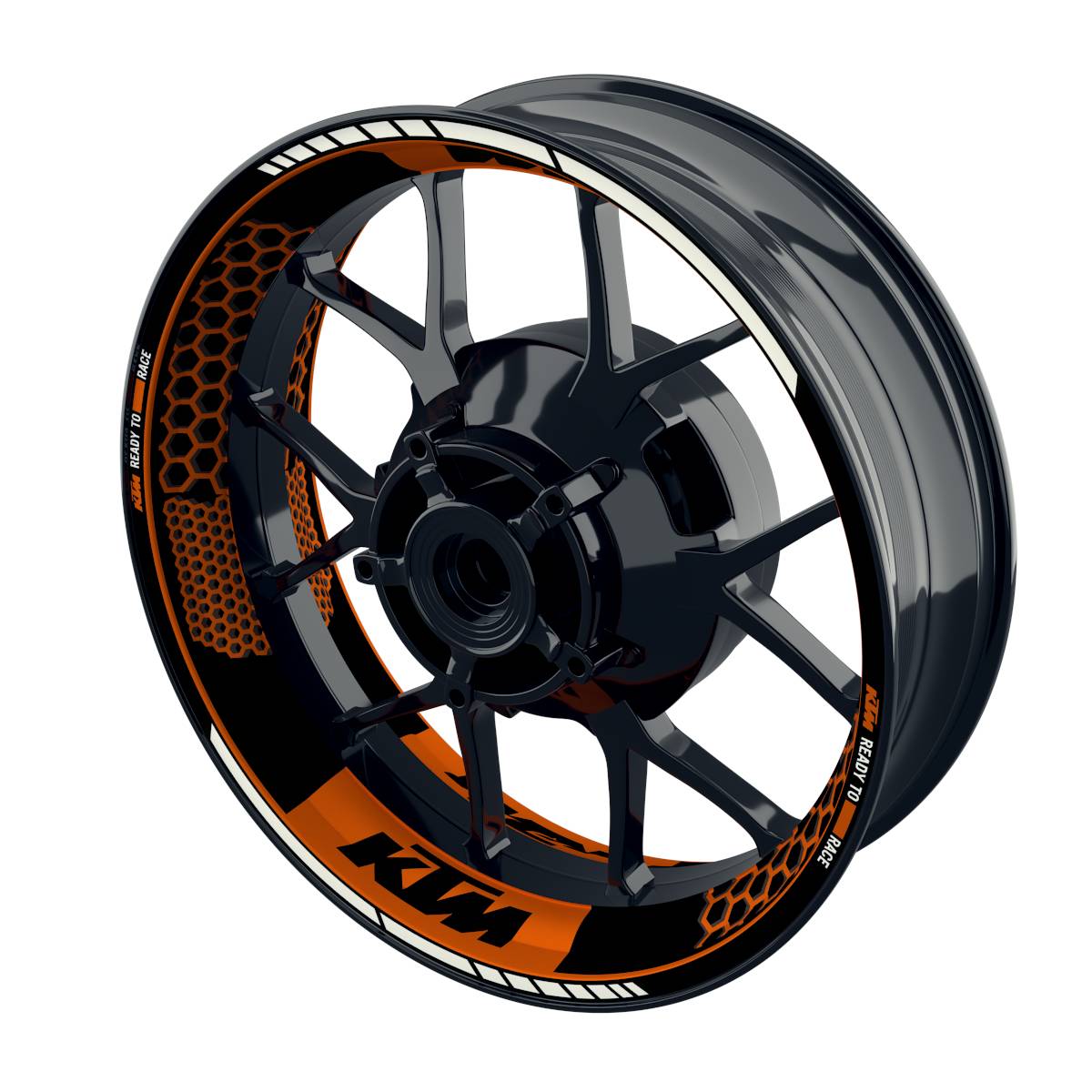 Motorrad Felgenaufkleber 360 Spin - KTM Hexagon