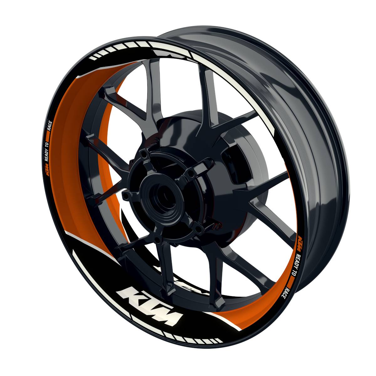Motorrad Felgenaufkleber 360 Spin - KTM Laser