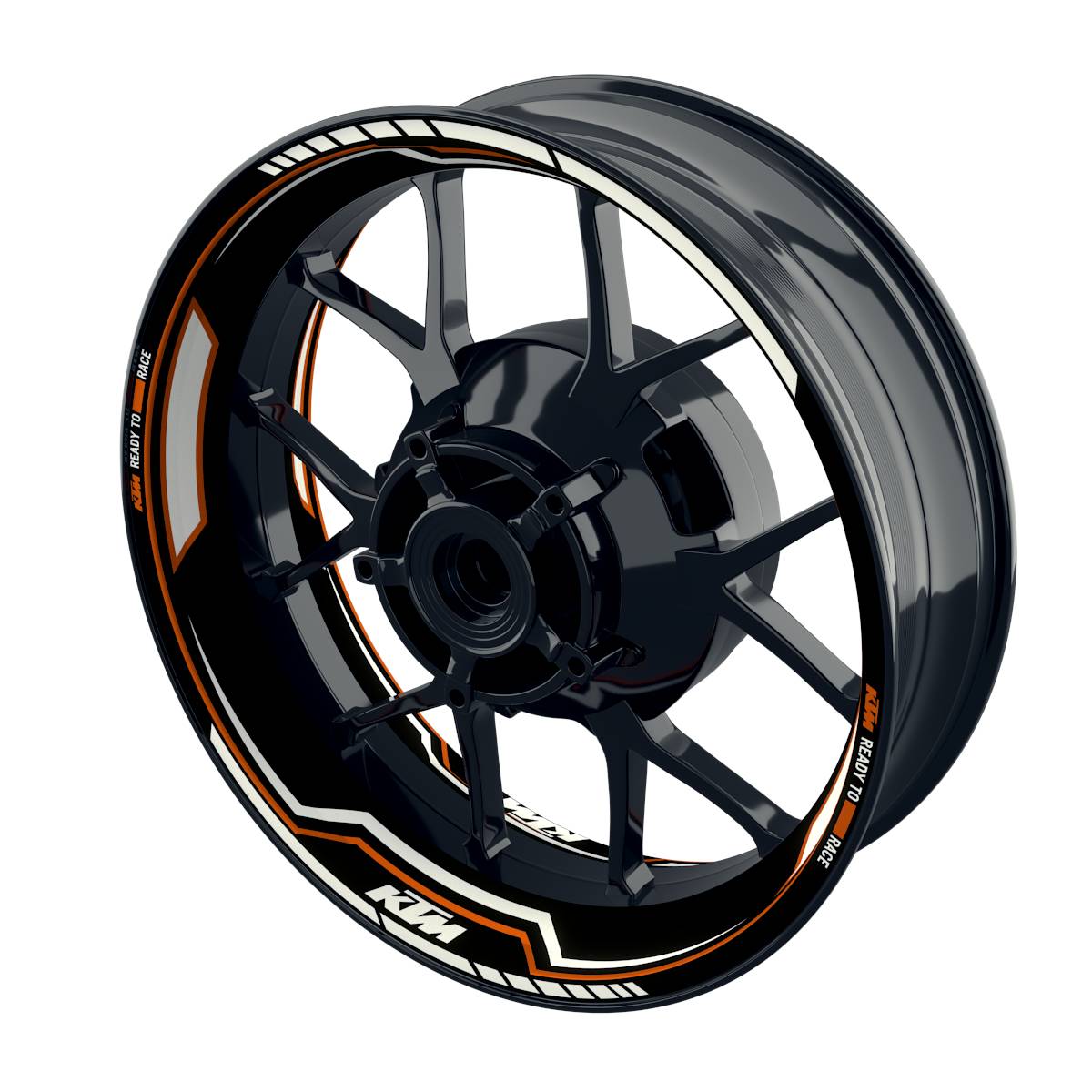 Motorrad Felgenaufkleber 360 Spin - KTM Lightning