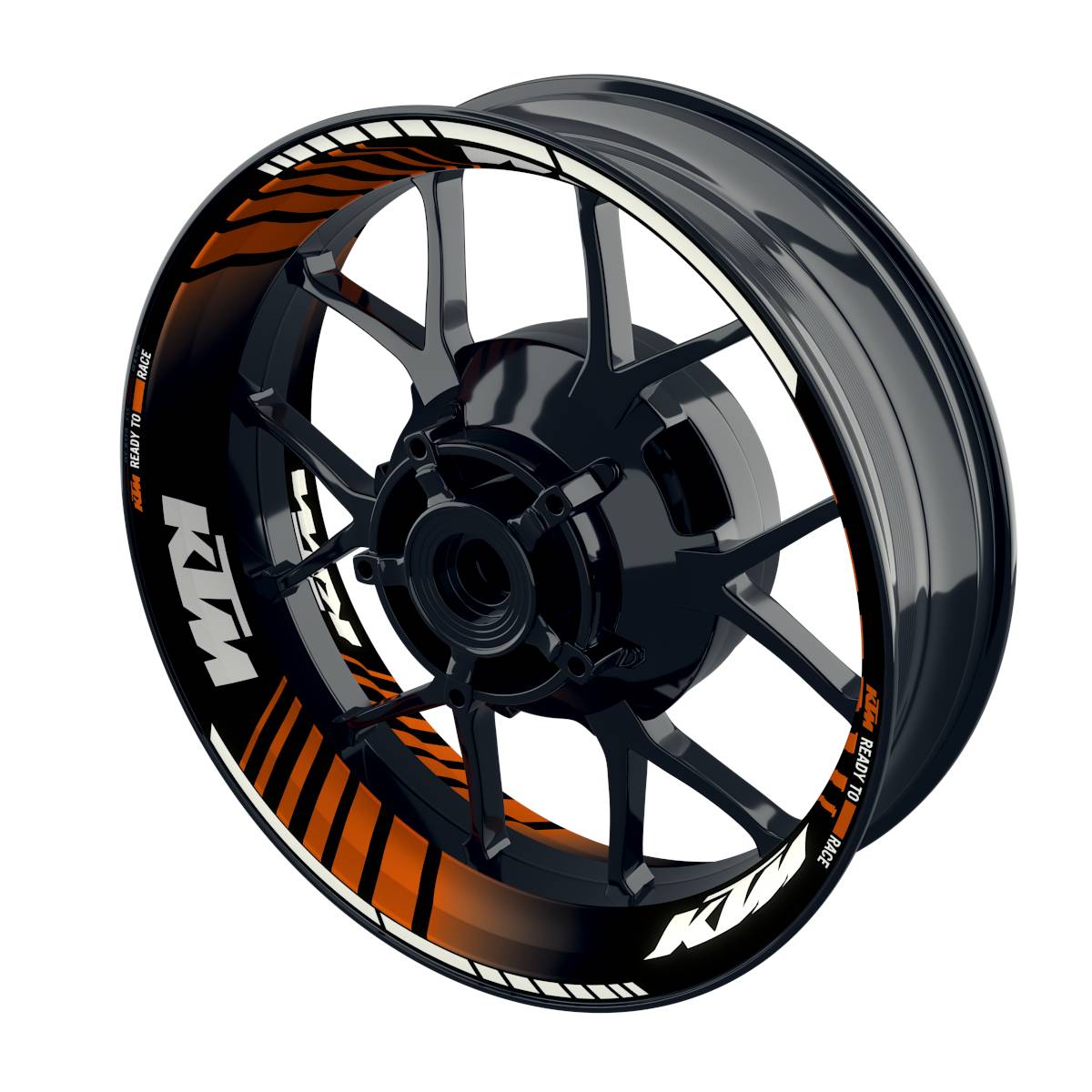 Motorrad Felgenaufkleber 360 Spin - KTM Techno