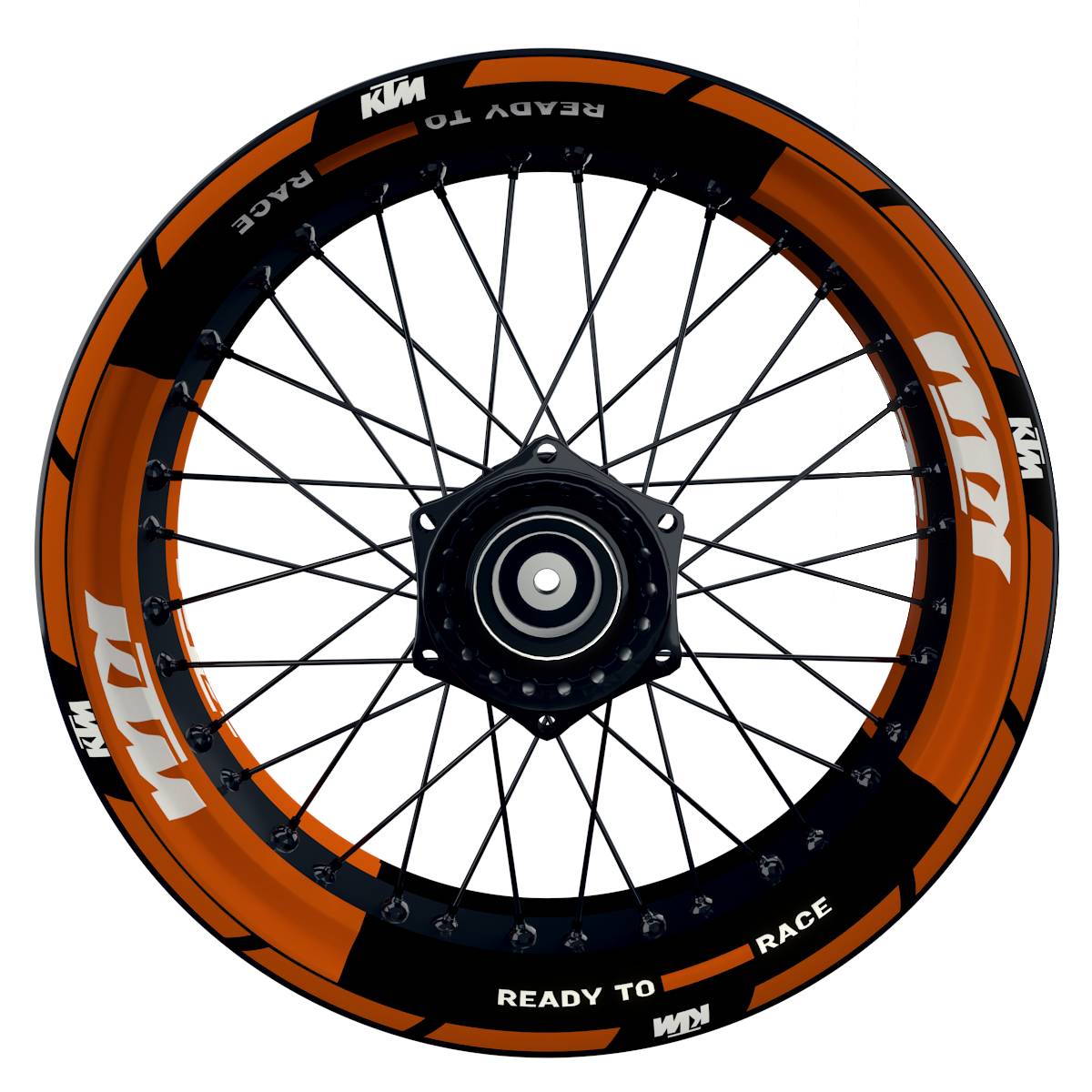 Motorrad Felgenaufkleber 360 Spin - KTM Thunder