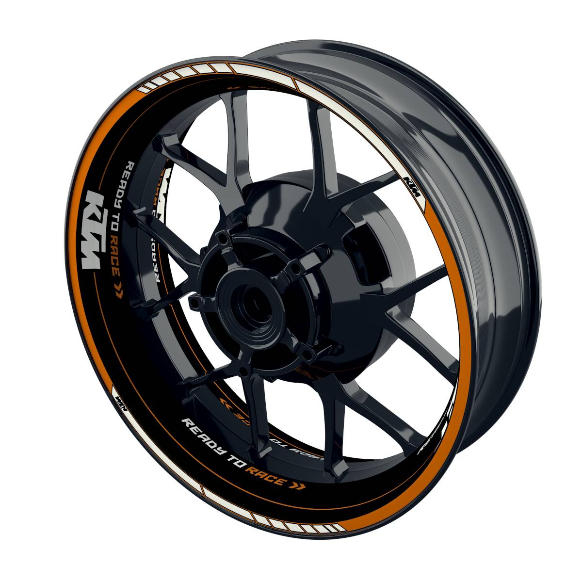 Motorrad Felgenaufkleber 360 Spin - KTM V6