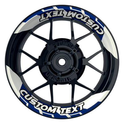 Individuelle Felgenaufkleber "Chainsaw" Premium geteilt Wheelsticker blau
