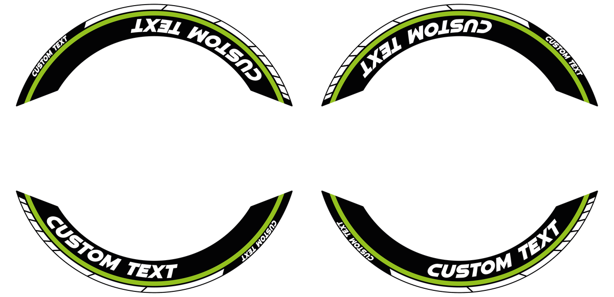 Individuelle Felgenaufkleber "Clean" Premium geteilt Wheelsticker grün