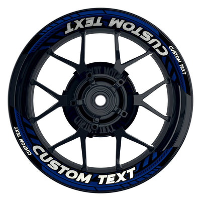 Individuelle Felgenaufkleber "Construct" Premium geteilt Wheelsticker blau