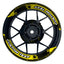 Individuelle Felgenaufkleber "Dots" Premium geteilt Wheelsticker gelb