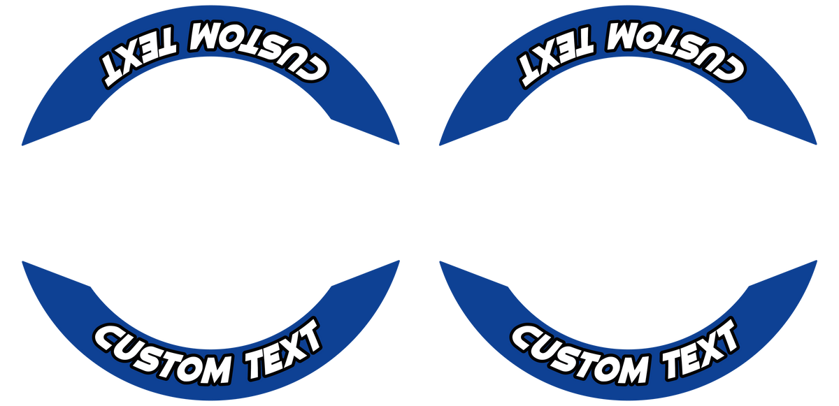 Individuelle Felgenaufkleber "Einfarbig" Premium geteilt Wheelsticker blau