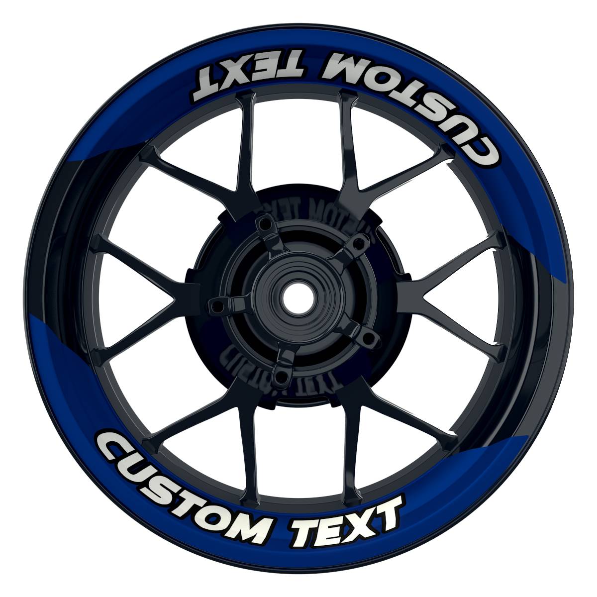 Individuelle Felgenaufkleber "Einfarbig" Premium geteilt Wheelsticker blau