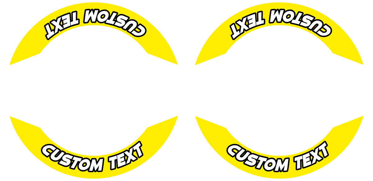 Individuelle Felgenaufkleber "Einfarbig" Premium geteilt Wheelsticker gelb