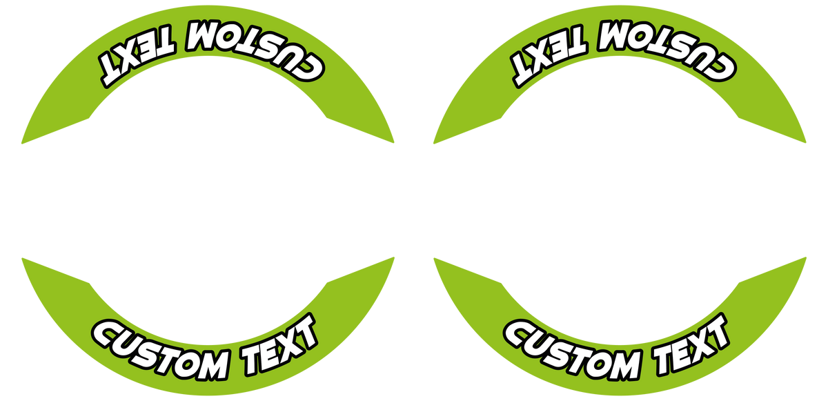 Individuelle Felgenaufkleber "Einfarbig" Premium geteilt Wheelsticker grün
