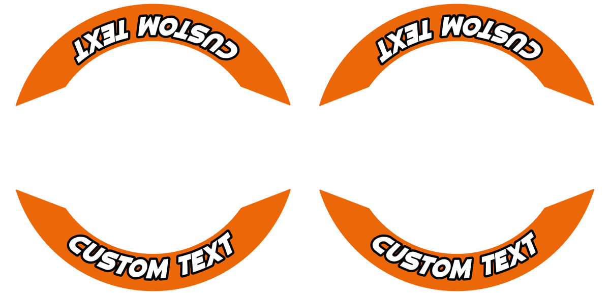 Individuelle Felgenaufkleber "Einfarbig" Premium geteilt Wheelsticker orange