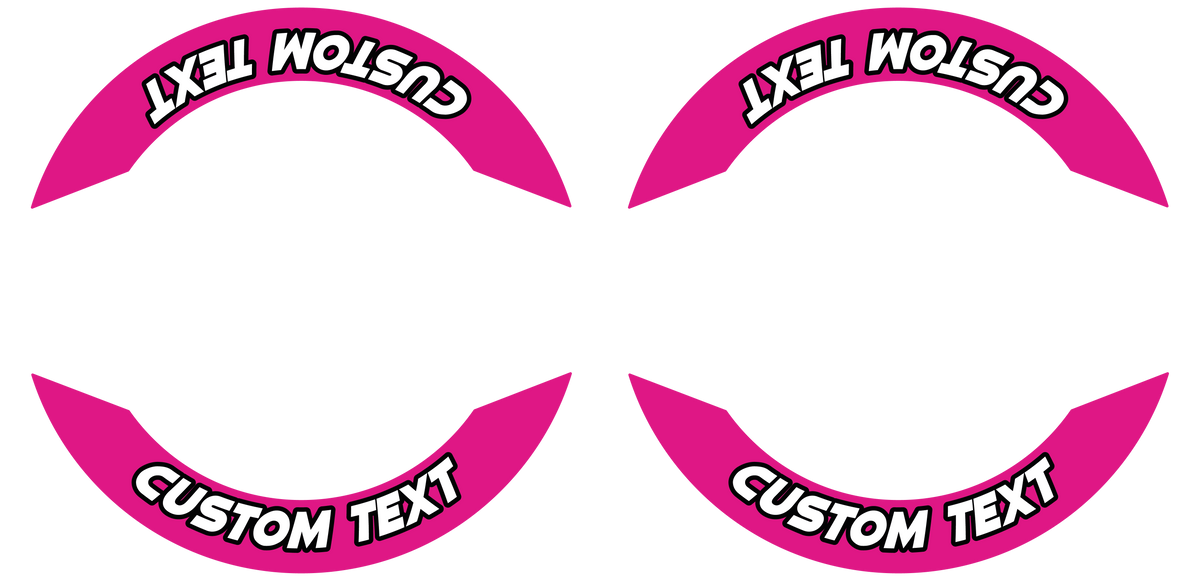 Individuelle Felgenaufkleber "Einfarbig" Premium geteilt Wheelsticker pink