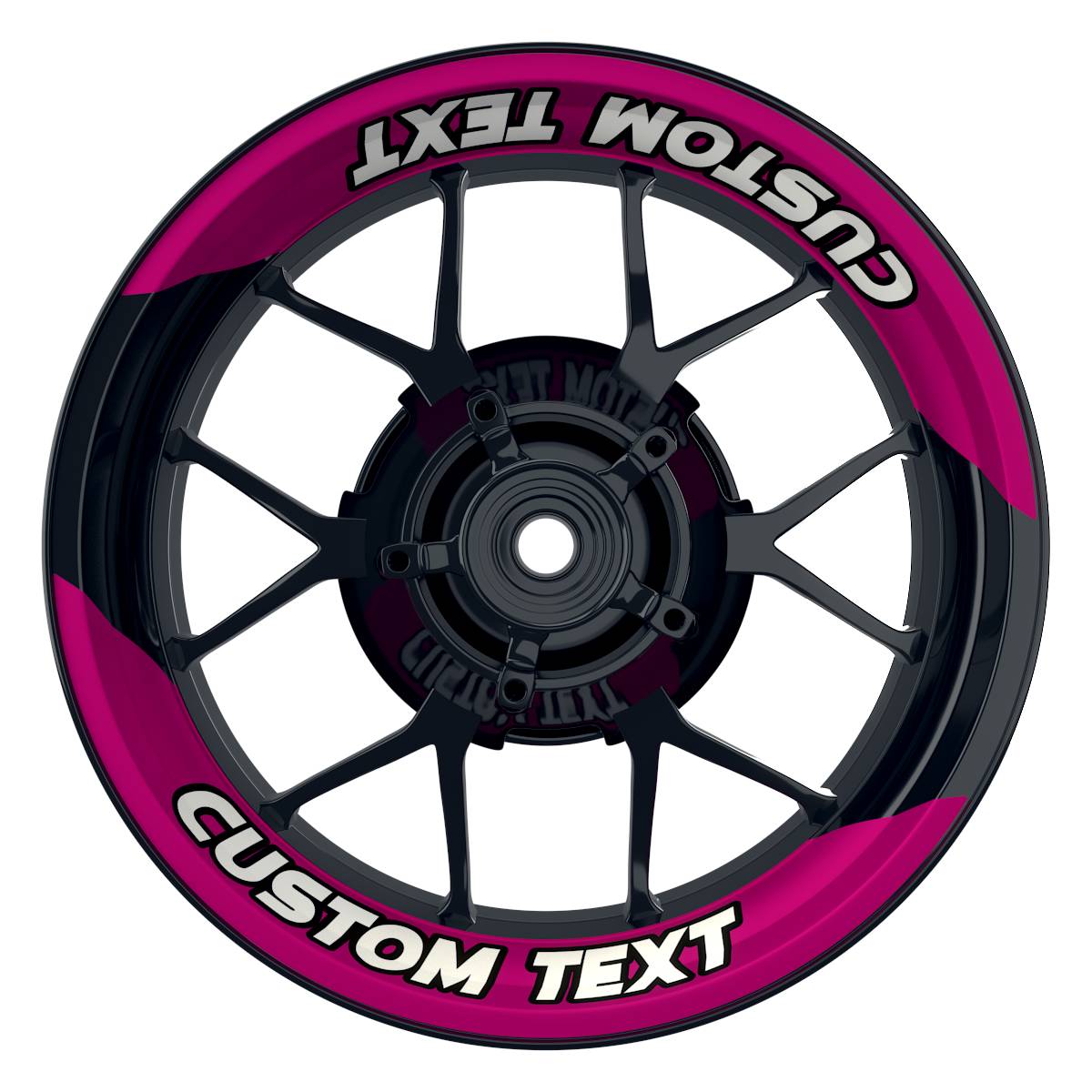 Individuelle Felgenaufkleber "Einfarbig" Premium geteilt Wheelsticker pink