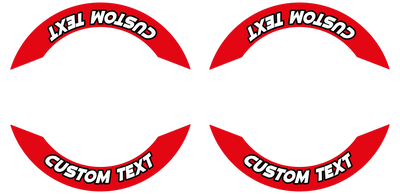 Individuelle Felgenaufkleber "Einfarbig" Premium geteilt Wheelsticker rot