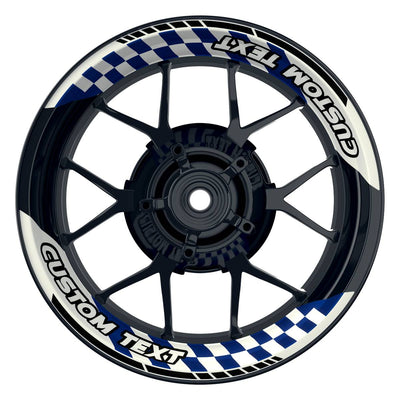 Individuelle Felgenaufkleber "GRID1 V1" Premium geteilt Wheelsticker blau