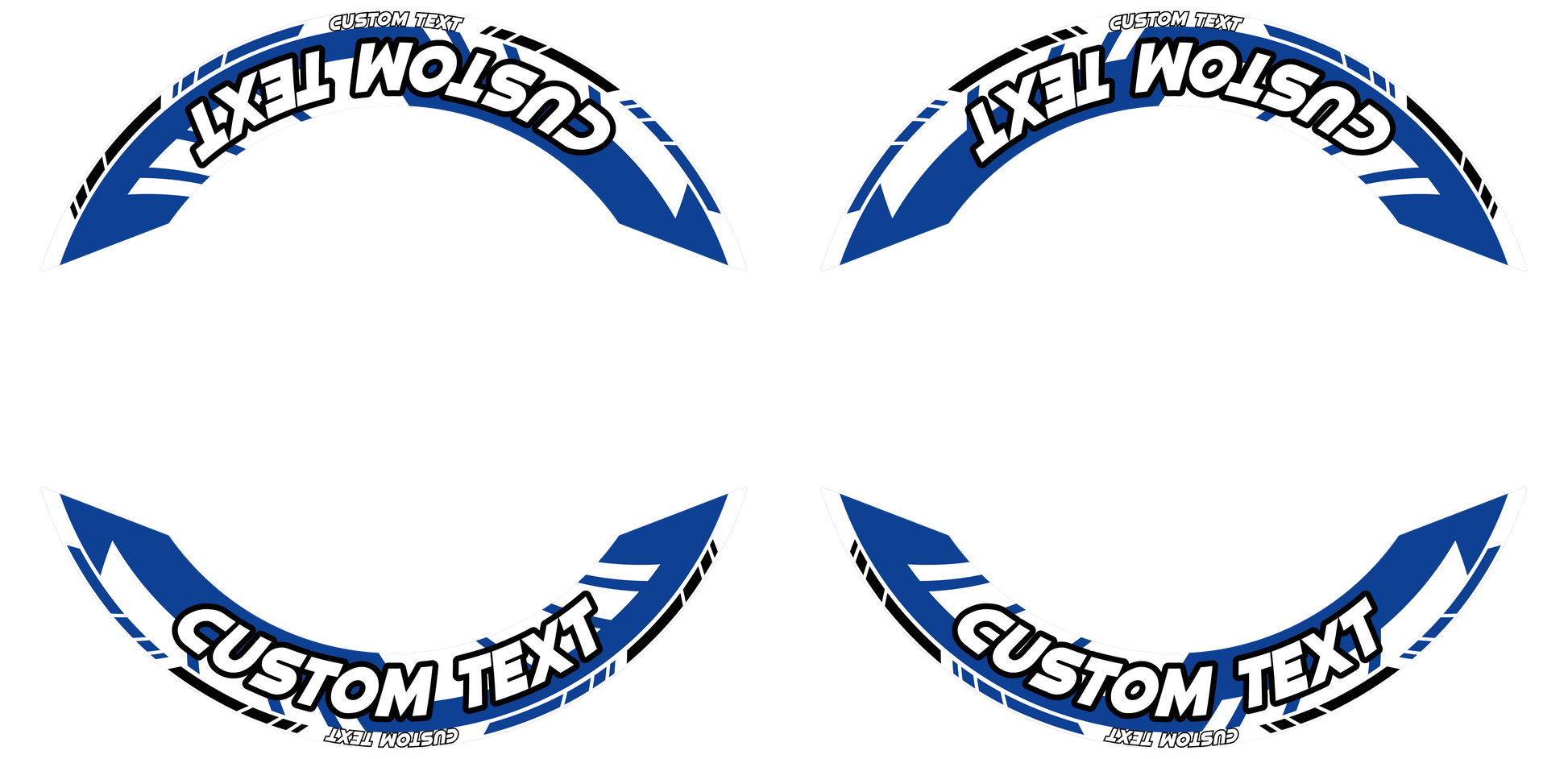 Individuelle Felgenaufkleber "GRID2 V1" Premium geteilt Wheelsticker blau