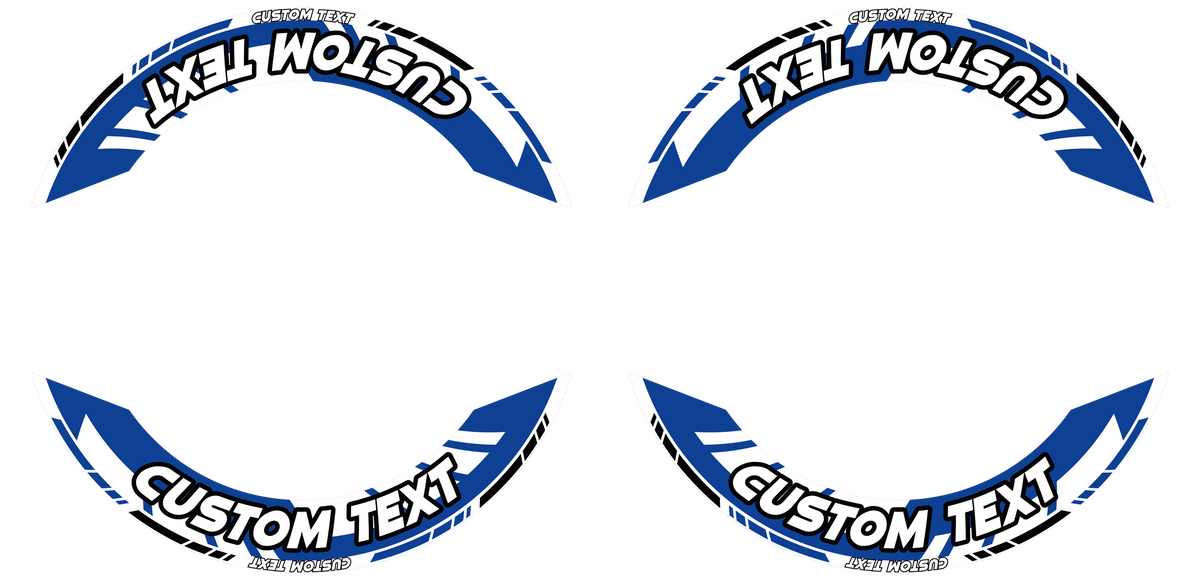 Individuelle Felgenaufkleber "GRID2 V1" Premium geteilt Wheelsticker blau