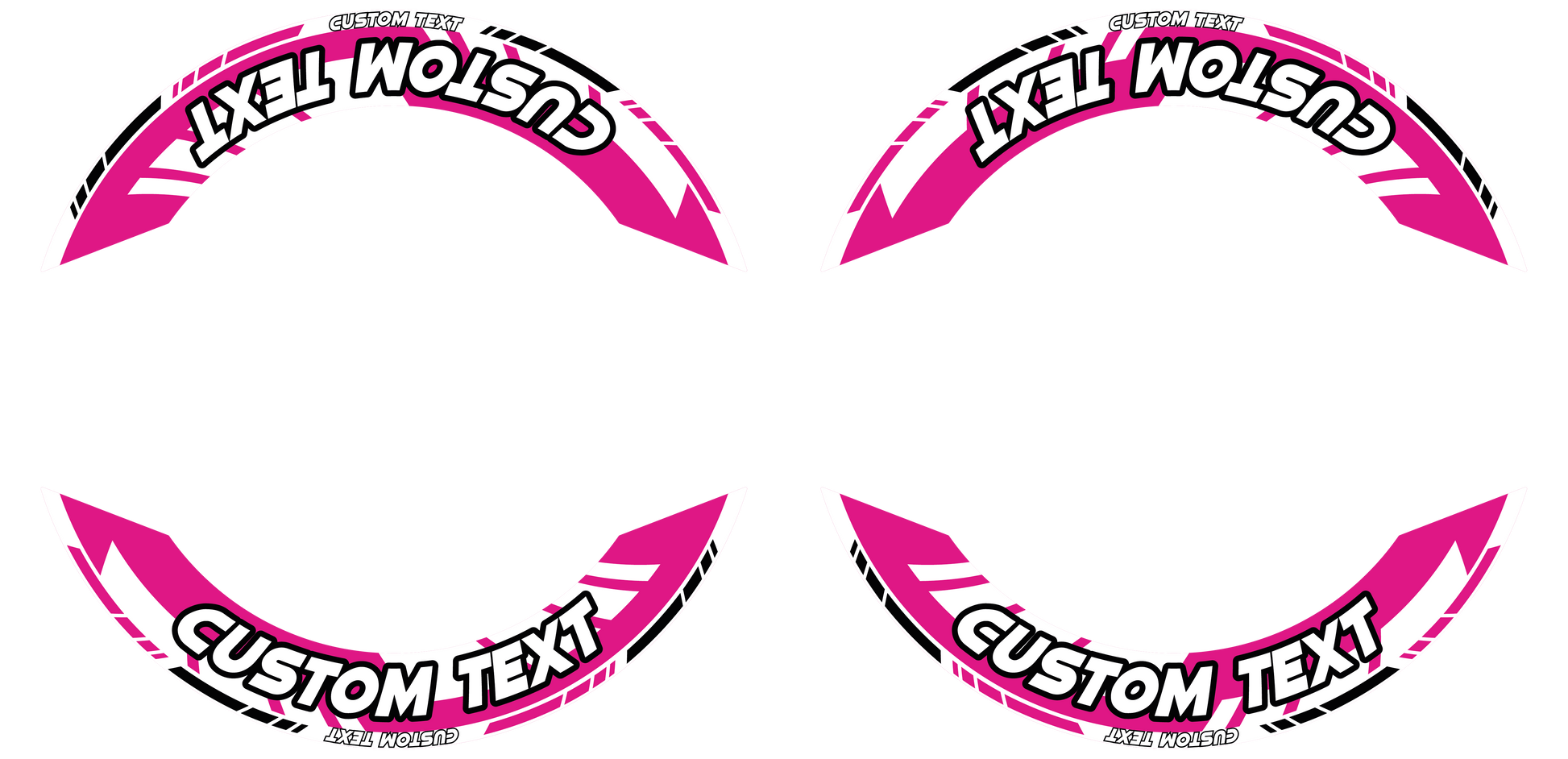 Individuelle Felgenaufkleber "GRID2 V1" Premium geteilt Wheelsticker pink