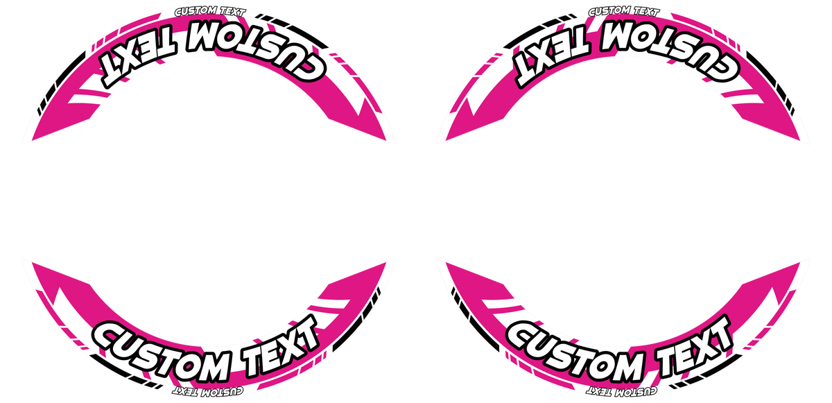 Individuelle Felgenaufkleber "GRID2 V1" Premium geteilt Wheelsticker pink