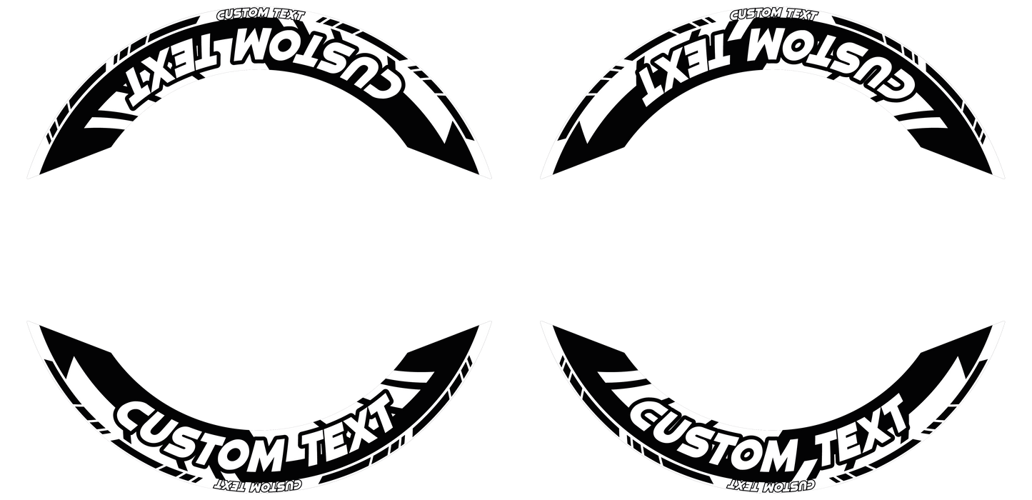 Individuelle Felgenaufkleber "GRID2 V1" Premium geteilt Wheelsticker schwarz