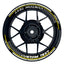 Individuelle Felgenaufkleber "Hexagon" Premium geteilt Wheelsticker gelb