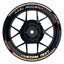 Individuelle Felgenaufkleber "Hexagon" Premium geteilt Wheelsticker orange