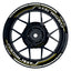 Individuelle Felgenaufkleber "Lightning" Premium geteilt Wheelsticker gelb
