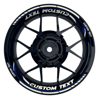 Individuelle Felgenaufkleber "Razor" Premium geteilt Wheelsticker blau