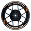 Individuelle Felgenaufkleber "Razor" Premium geteilt Wheelsticker orange