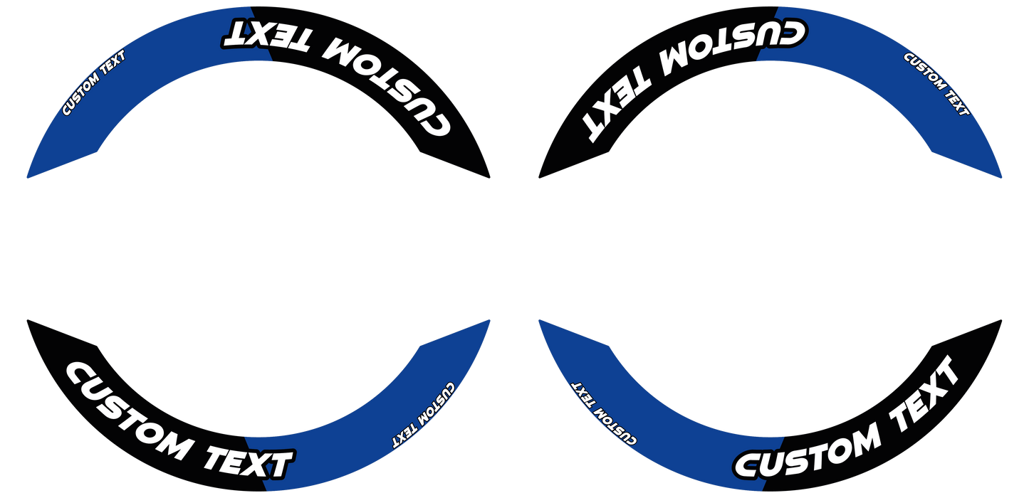 Individuelle Felgenaufkleber "Saber" Premium geteilt Wheelsticker blau