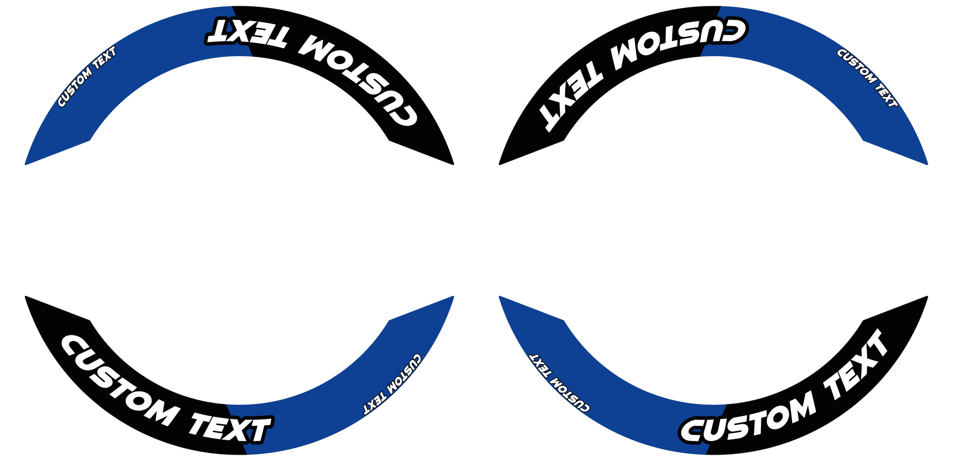 Individuelle Felgenaufkleber "Saber" Premium geteilt Wheelsticker blau