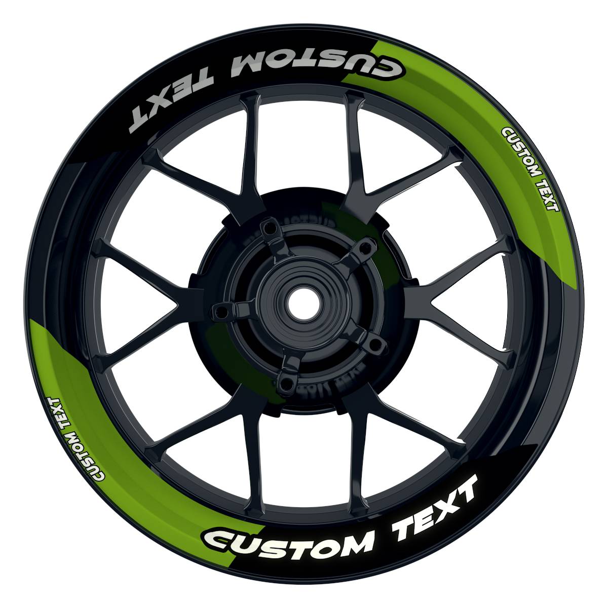 Individuelle Felgenaufkleber "Saber" Premium geteilt Wheelsticker grün