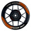 Individuelle Felgenaufkleber "Saber" Premium geteilt Wheelsticker orange
