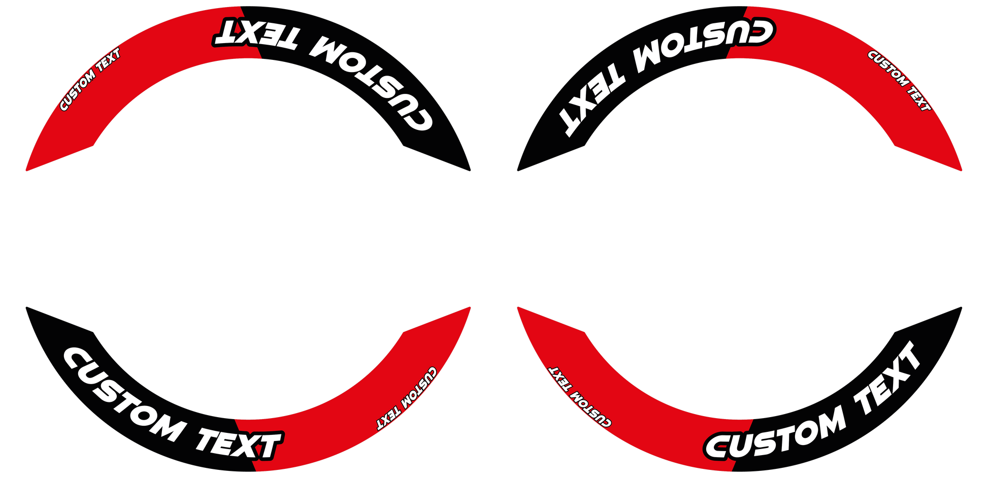 Individuelle Felgenaufkleber "Saber" Premium geteilt Wheelsticker rot