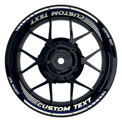 Individuelle Felgenaufkleber "Saw" Premium geteilt Wheelsticker blau
