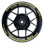 Individuelle Felgenaufkleber "Saw" Premium geteilt Wheelsticker gelb