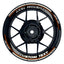 Individuelle Felgenaufkleber "Saw" Premium geteilt Wheelsticker orange
