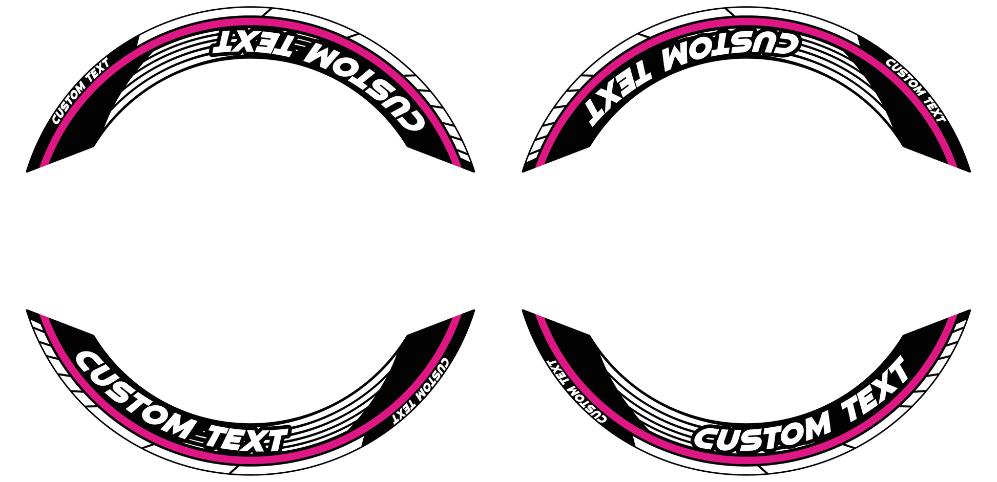 Individuelle Felgenaufkleber "Saw" Premium geteilt Wheelsticker pink