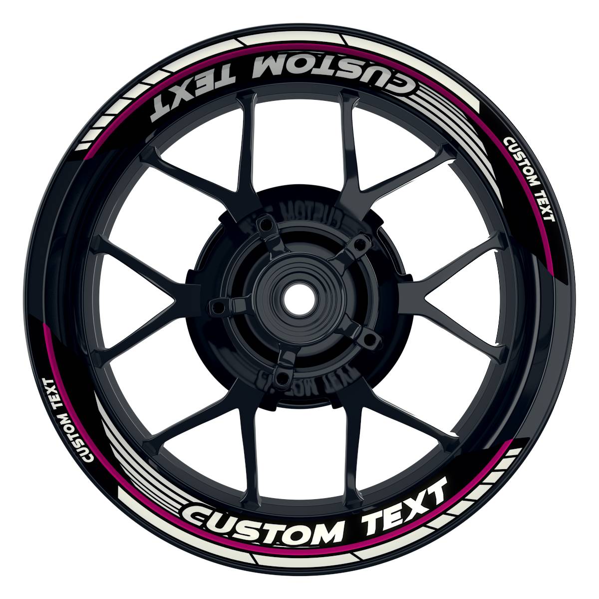 Individuelle Felgenaufkleber "Saw" Premium geteilt Wheelsticker pink