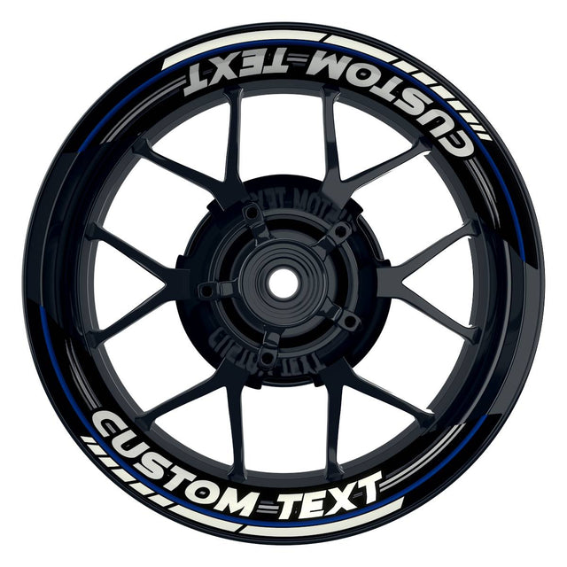 Individuelle Felgenaufkleber "Scratched" Premium geteilt Wheelsticker blau