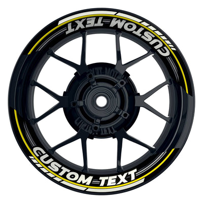 Individuelle Felgenaufkleber "Scratched" Premium geteilt Wheelsticker gelb