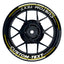 Individuelle Felgenaufkleber "Scratched" Premium geteilt Wheelsticker gelb