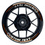 Individuelle Felgenaufkleber "Scratched" Premium geteilt Wheelsticker orange