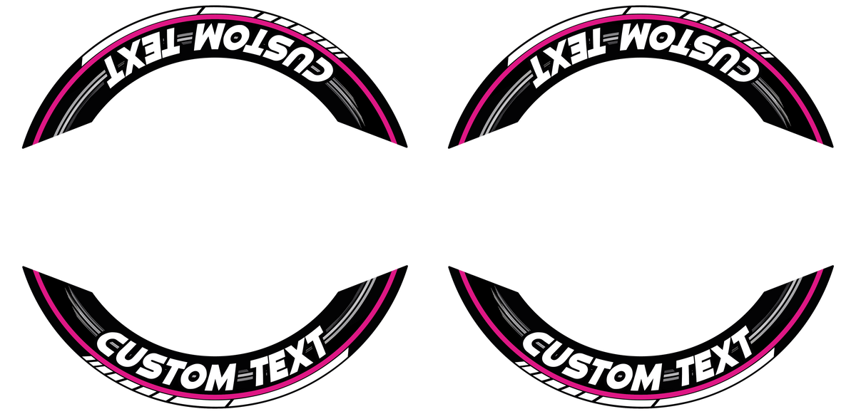 Individuelle Felgenaufkleber "Scratched" Premium geteilt Wheelsticker pink