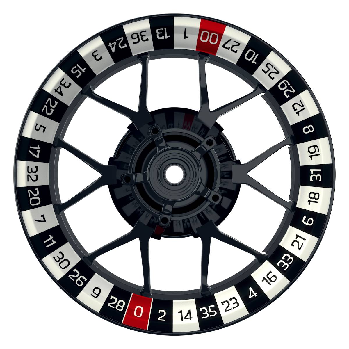 Felgenaufkleber Roulette schwarz Wheelsticker Premium keine