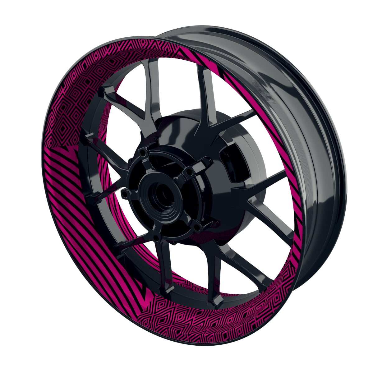 Felgenaufkleber Trouble schwarz Wheelsticker Premium pink