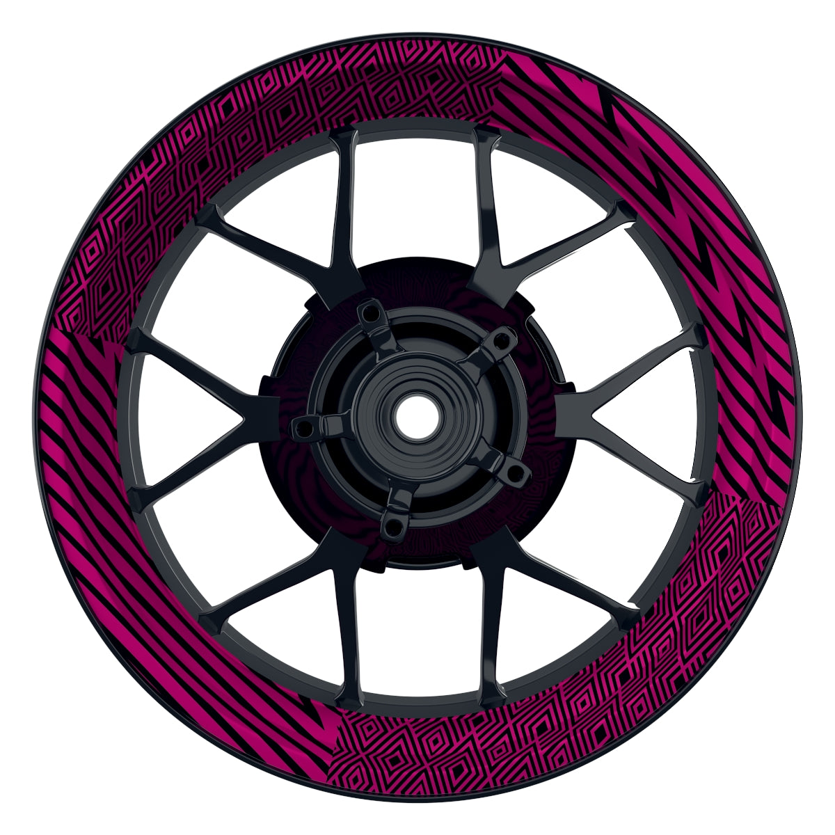 Felgenaufkleber Trouble schwarz Wheelsticker Premium pink
